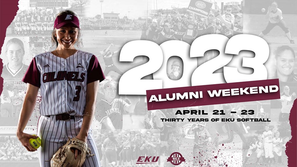 Colonel Club (@ekucolonelclub) on Twitter photo 📣Calling all <a href="/EKU_Softball/">EKU Softball</a> Alumni‼️
🥎Alumni Weekend
📆April 21 - April 23
📍Gertrude Hood Field
🥩BBQ Friday
🥤Social Saturday
RSVP today: alumni.eku.edu/softballalumni…
#GoBigE 📣Calling all <a href="/EKU_Softball/">EKU Softball</a> Alumni‼️
🥎Alumni Weekend
📆April 21 - April 23
📍Gertrude Hood Field
🥩BBQ Friday
🥤Social Saturday
RSVP today: alumni.eku.edu/softballalumni…
#GoBigE