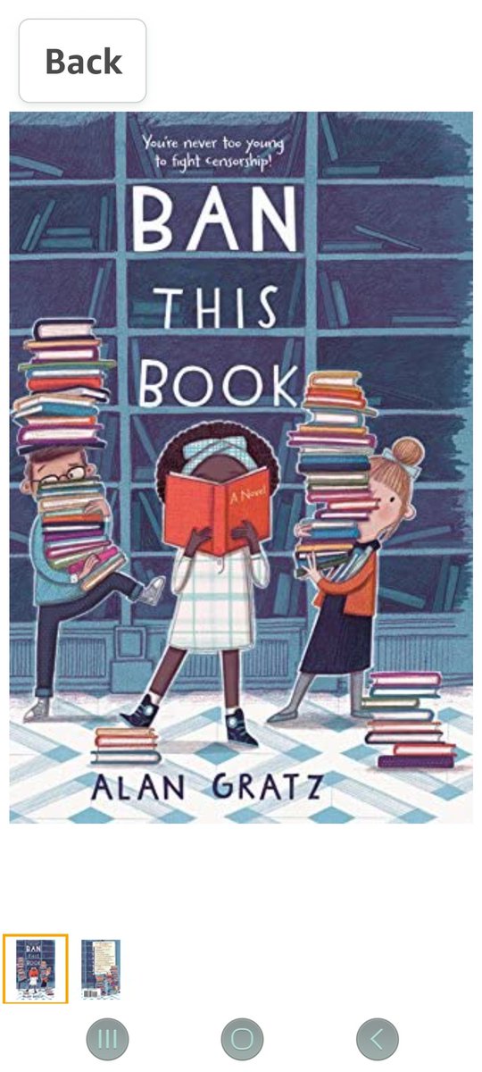 BGCSElemLibrary's tweet photo. @AlanGratz Ban this book is the perfect way to teach students about censorship. I read it with a 5th grade book club and we had some amazing discussions. Highly suggest this if your child is wondering why librarians are going crazy this week!😆 https://t.co/7gCAp7fenS