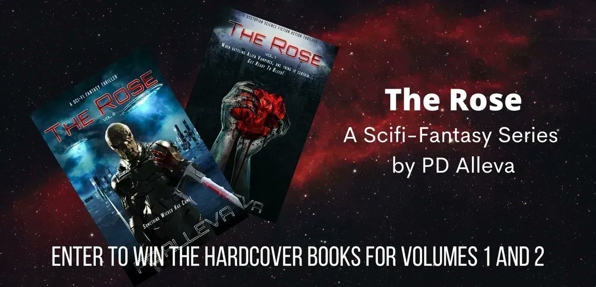 Last Day to ENTER!
Check out this awesome giveaway for hardcovers of Vol 1 and 2 of The Rose series. Thank you <a href="/bookerybliss/">bookerybliss</a> for the setting this up.
Giveaway ends: 9/22/2022 
Click to enter: buff.ly/3RAqHdn…

#Sweepstakes #Giveaways #scifibooks