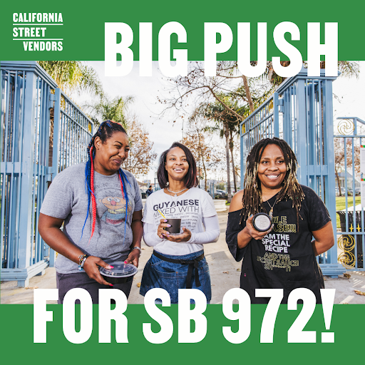 #CAStreetVendors provide access to health & culturally relevant food that are in demand in the communities they serve. @GavinNewsom by signing #SB972 to recognize the contributions vendors make in our communities.