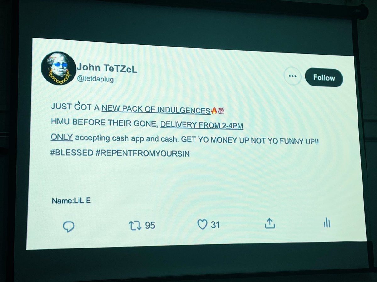 SaenzDan33's tweet photo. Using Twitter in class to review the Protestant Reformation…@aechs2023 @EcAchieve @ACHIEVE_MISD @marieltierra @AECHSLibrary https://t.co/gNWlE3hUpM