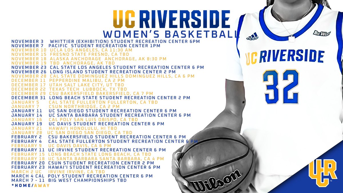 Highlander Athletics (@ucr_athletics) on Twitter photo HOOP SEASON IS HERE!
<a href="/UCR_WBB/">UCR Women's Basketball</a> 2022-23 schedule has arrived and the SRC is the place to be.
For more details go to gohighlanders.com HOOP SEASON IS HERE!
<a href="/UCR_WBB/">UCR Women's Basketball</a> 2022-23 schedule has arrived and the SRC is the place to be.
For more details go to gohighlanders.com