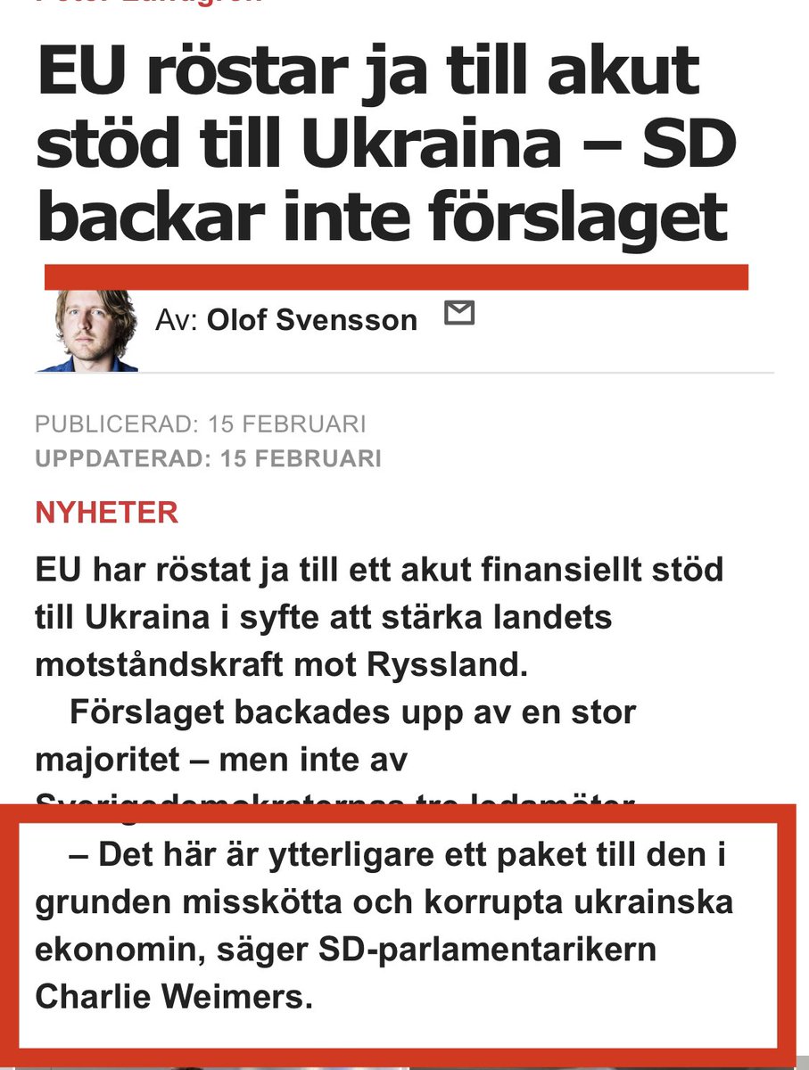 bassebirgersson's tweet photo. SD säger nej till ekonomiskt stöd till Ukraina men nu säger man annat. #intemintalman https://t.co/yT0WpCB7It