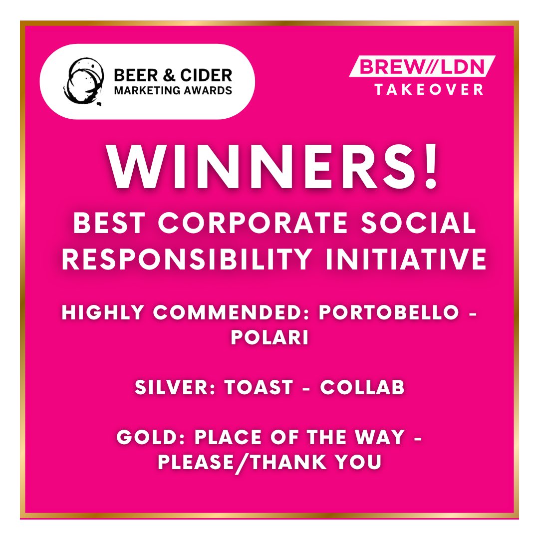BeerAwards's tweet photo. WHO ARE THE WINNERS? 

The winners have been announced for the Beer and Cider Marketing Awards… 🍻

HUGE well done to everyone involved and to everyone who entered. Thank you to our amazing sponsors too. https://t.co/gHZQ0hsr7C