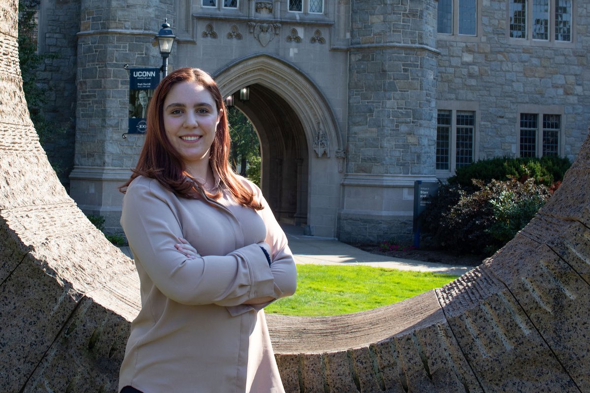 UConnLaw's tweet photo. Meet the incoming class at UConn Law. Gabriela Doskos ’26, an engineer from Simsbury CT with an interest in intellectual property law, is an Evening Division student. She has a BS in Chemical Engineering from @WPI. https://t.co/z3ThQIWSm1 https://t.co/5cbk6ygVMd