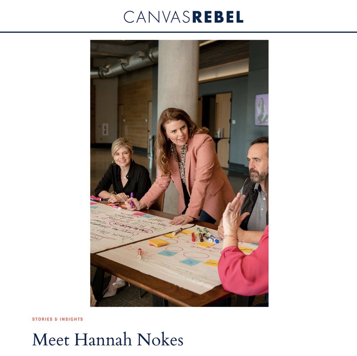 Honored to have @hannahnokes written up in Canvas Rebel Magazine! Read more about their discussion on mission and learning as well as UN-learning lessons HERE: loom.ly/53PDsnk