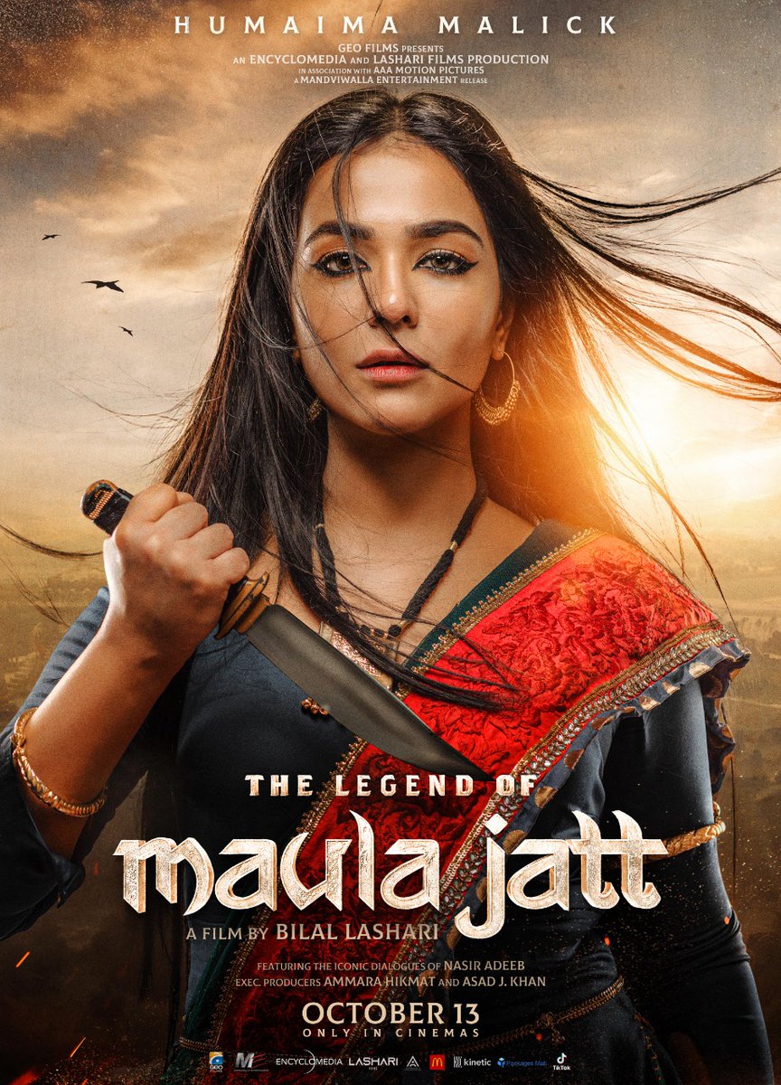 Geo Tez (@geoteztv) on Twitter photo Presenting <a href="/HumaimaMalick/">HUMAIMA MALICK</a> as #Daro !
Stay tuned for #TheLegendOfMaulaJatt , releasing in a cinema near you on the 13th of October, world wide.
#MaulaJatt2022 #FawadKhan #HamzaAliAbbasi #MahiraKhan #HumaimaMalick #AliAzmat #GoharRasheed #FarisShafi #NasirAdeeb #BilalLashari Presenting <a href="/HumaimaMalick/">HUMAIMA MALICK</a> as #Daro !
Stay tuned for #TheLegendOfMaulaJatt , releasing in a cinema near you on the 13th of October, world wide.
#MaulaJatt2022 #FawadKhan #HamzaAliAbbasi #MahiraKhan #HumaimaMalick #AliAzmat #GoharRasheed #FarisShafi #NasirAdeeb #BilalLashari