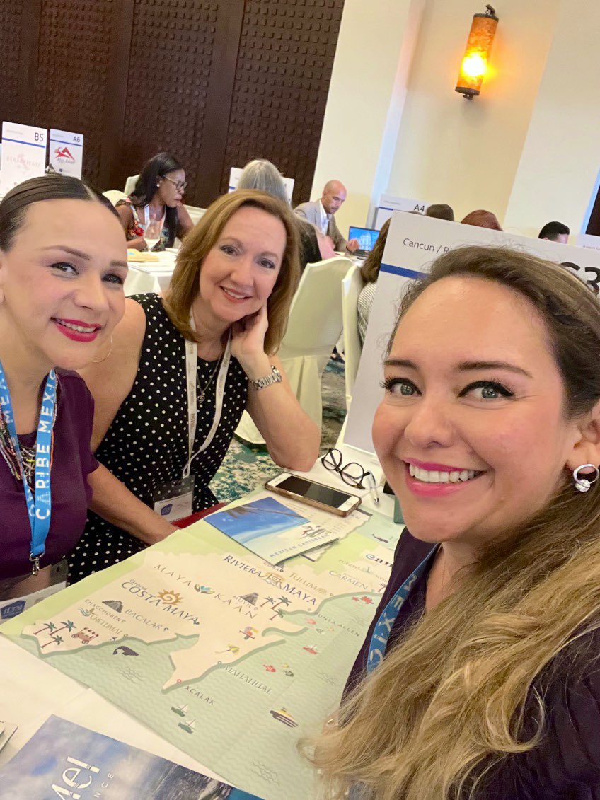EvelynPintado's tweet photo. Day 3 🙌🏻💖 #PromotionTeam #MexicanCaribbean 🥰#ILTMNorthAmerica @ILTM_events @CPTQROO https://t.co/1HW5VPCUk1