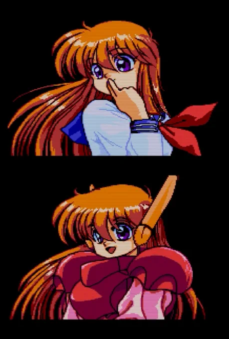 #potofu改造町人シュビビンマン3キャピ子シュビ3はドット絵とゲーム用キャラデザ初仕事でした←2022画 1992画→ 