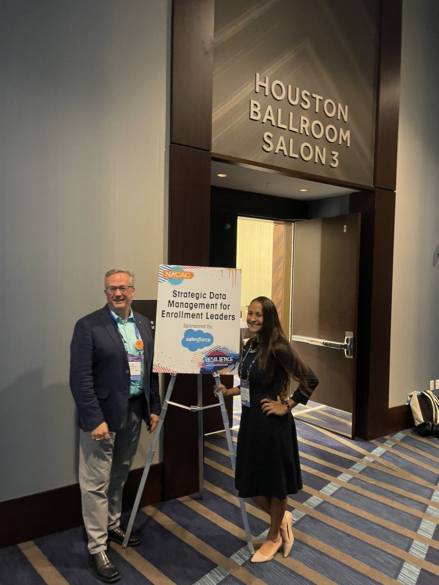 Thank you Jessica Hess <a href="/LycomingCollege/">Lycoming College</a> and Jim Rawlins <a href="/UCSanDiego/">UC San Diego</a> for your planning and leadership for the Strategic Data Management PreConference Workshop. Another great two days. #NACAC22