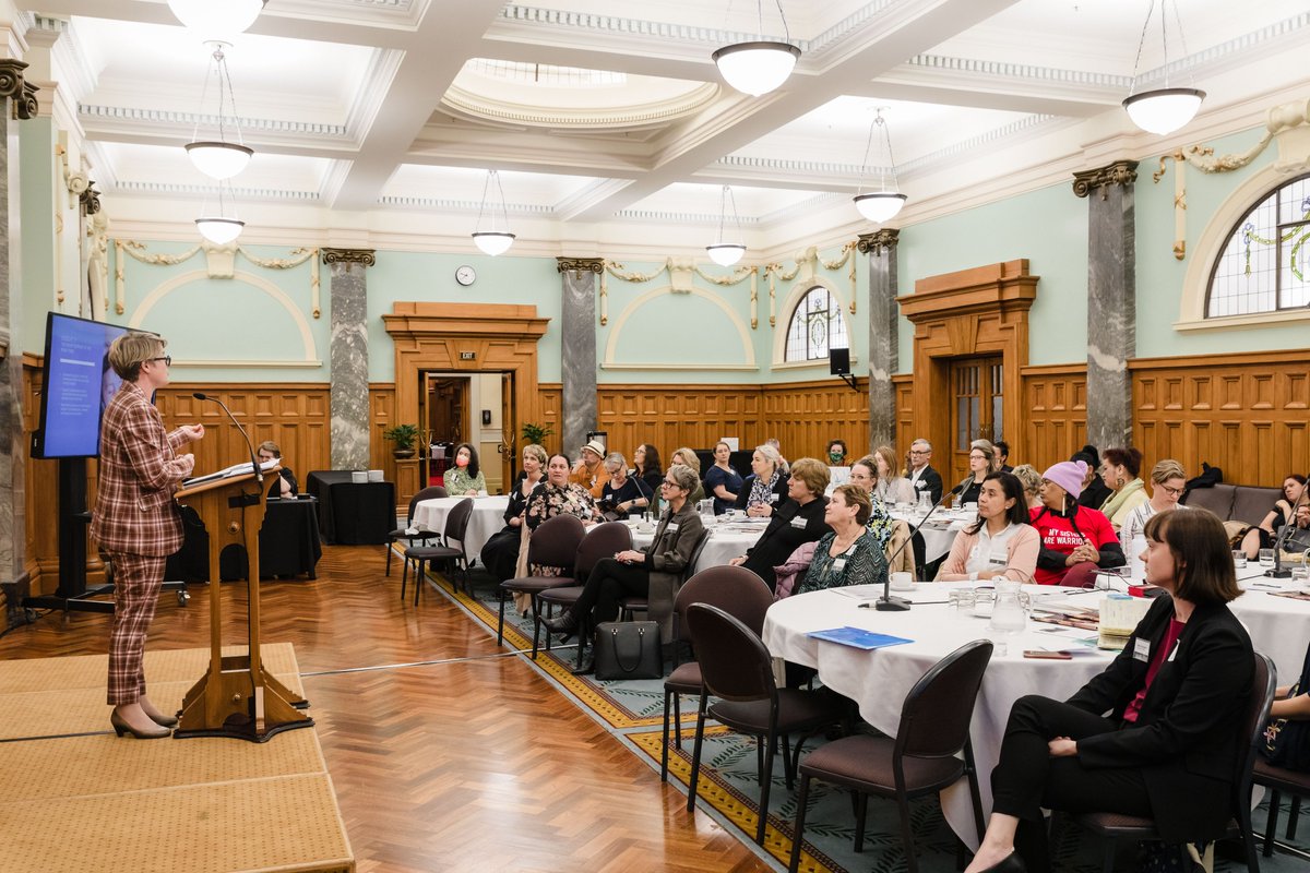 HelenClarkFound's tweet photo. We had the immense honour to convene a roundtable of 50+ diverse experts on perinatal and maternal mental health at Parliament on Tuesday, as part of our #ĀhurutiaTeRito #ItTakesAVillage project led by Associate Fellow @hollyrwalker 1/5 https://t.co/9r7z2cpoDS