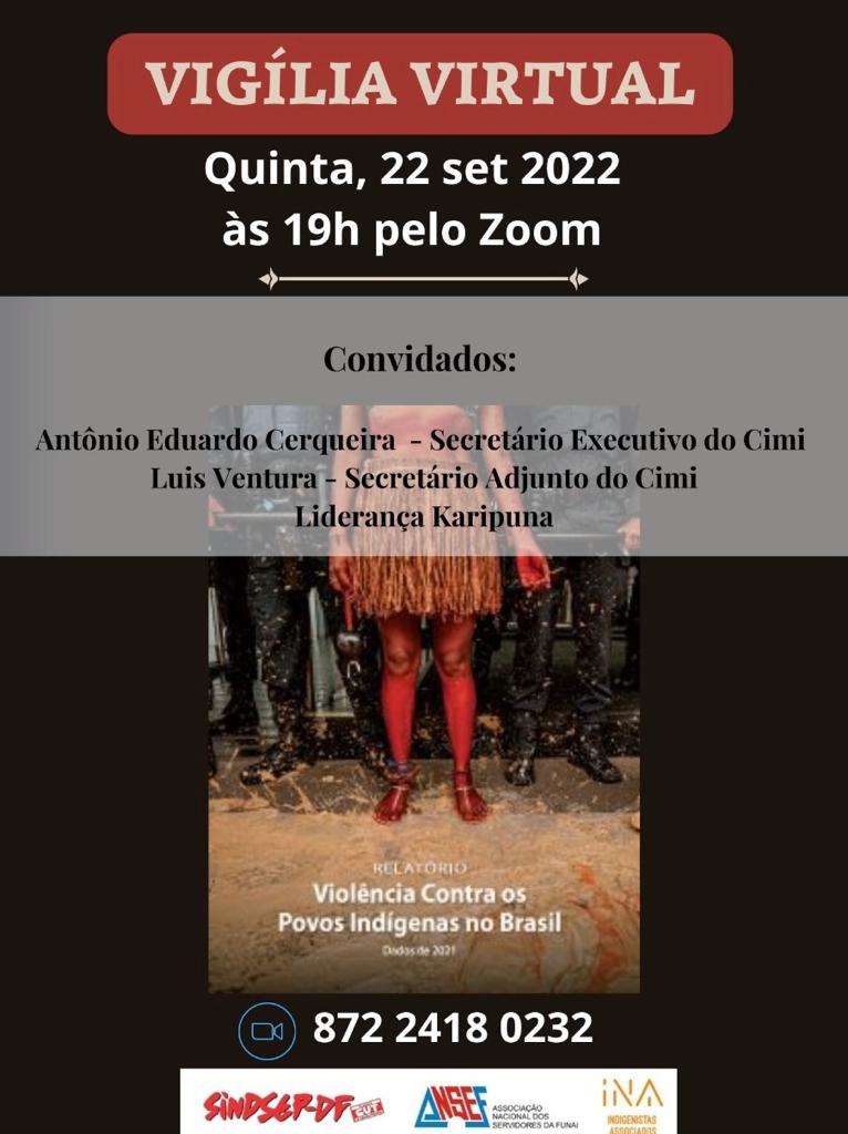 ciminacional's tweet photo. #LogoMais: Vigília Virtual com lideranças Karipuna e missionários do Cimi, sobre o Relatório “Violência Contra os Povos Indígenas do Brasil – dados de 2021”. O Relatório anual retrata agravamento das violências contra os povos indígenas no Brasil.
Acesse https://t.co/T6PQ3rgoMa https://t.co/vnSmb1BHgv