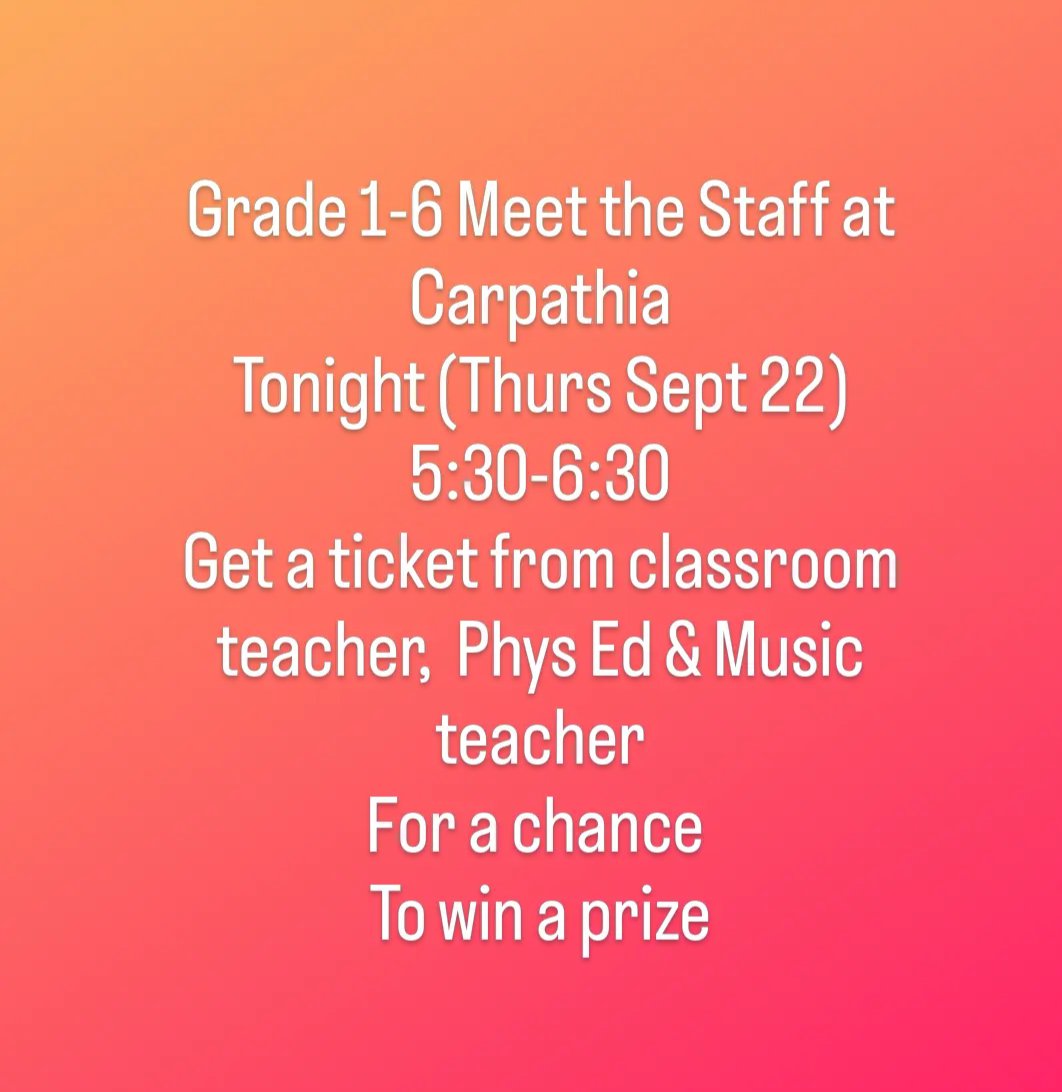 Meet the staff tonight