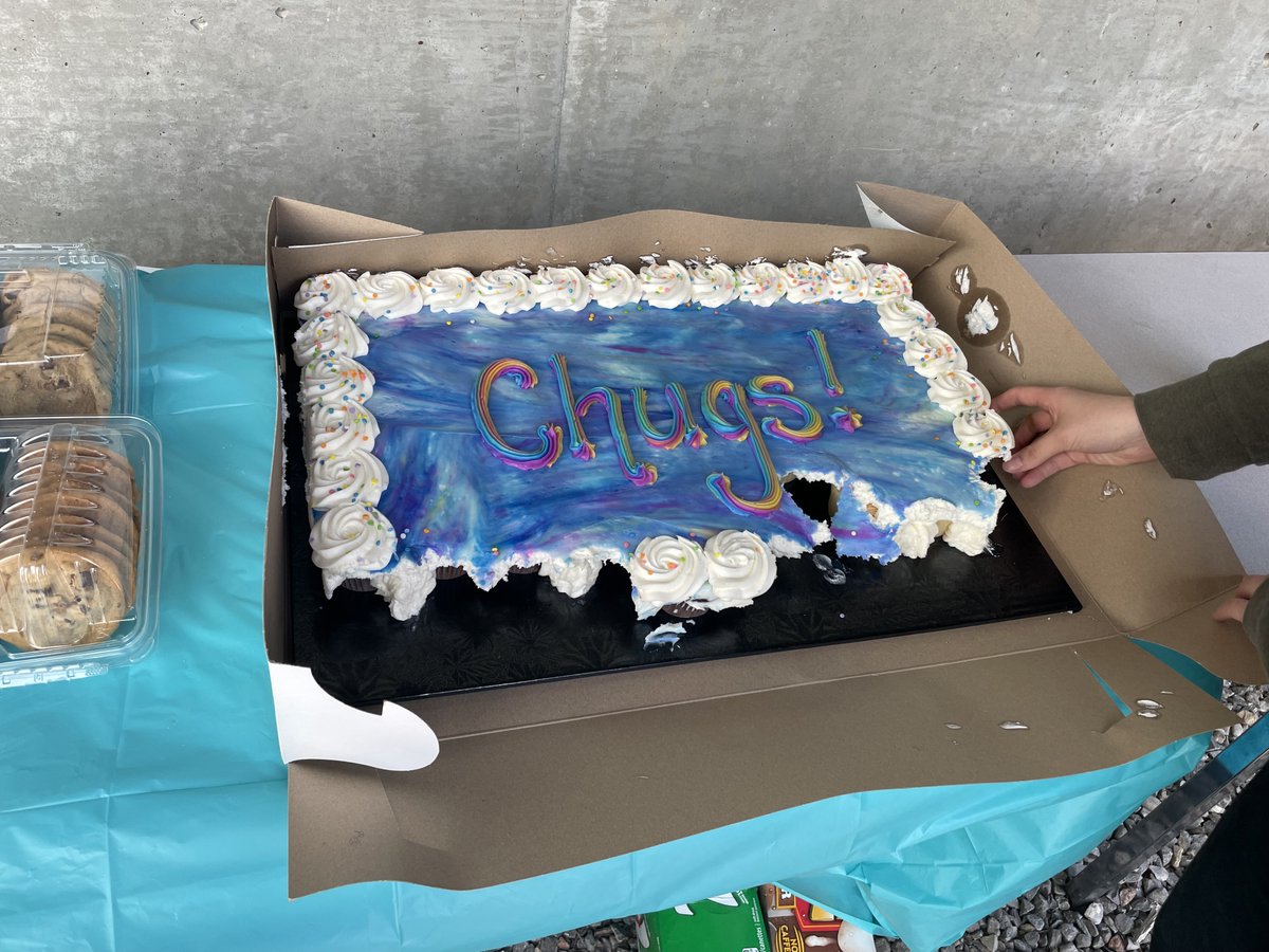 TrentUChemistry's tweet photo. The annual tie-dye your lab coat event was a huge success. The Chemistry labs will be colourful next week! #chemistry #chugs @trentuchemistry https://t.co/jOPjRTy8Ml