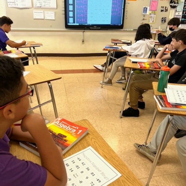 ShenandoahMS's tweet photo. Math + Cheerios = Fun time! Ms. Sanz's Algebra 1 students played Bingo so students could polish their skills on the four operations with integers. After eight bingos were called, they ate all the Cheerios! #SMSMath @MDCPS @MDCPSCentral @SuptDotres @miamimagnets https://t.co/7weMpZ4Gqq