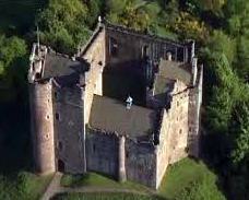 tourscotland's tweet photo. Tour #Scotland aerial travel video Blog, with #Scottish music, of #Doune #Castle on visit and trip to #River #Teith, Gaelic Uisge Theamhich. A popular filming location and has featured in Monty Python and the Holy Grail, Game of Thrones and #Outlander https://t.co/gZnIHrTlMk https://t.co/f1oA6cgDq7