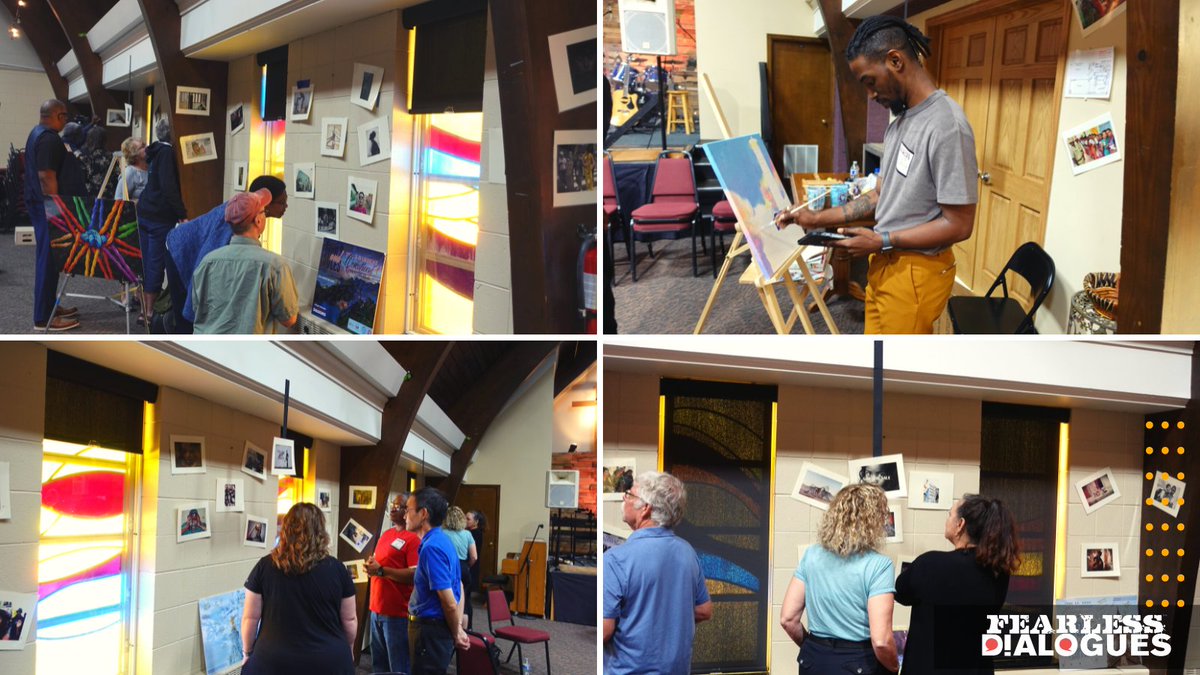 Scenes from our recent in-person dialogue with West Ohio Conference United Methodist Church where Church leaders experienced the Museum Vox Ocular (MVO), a self-guided tour of striking images displayed throughout the event space itself. #fearlessdialogues
