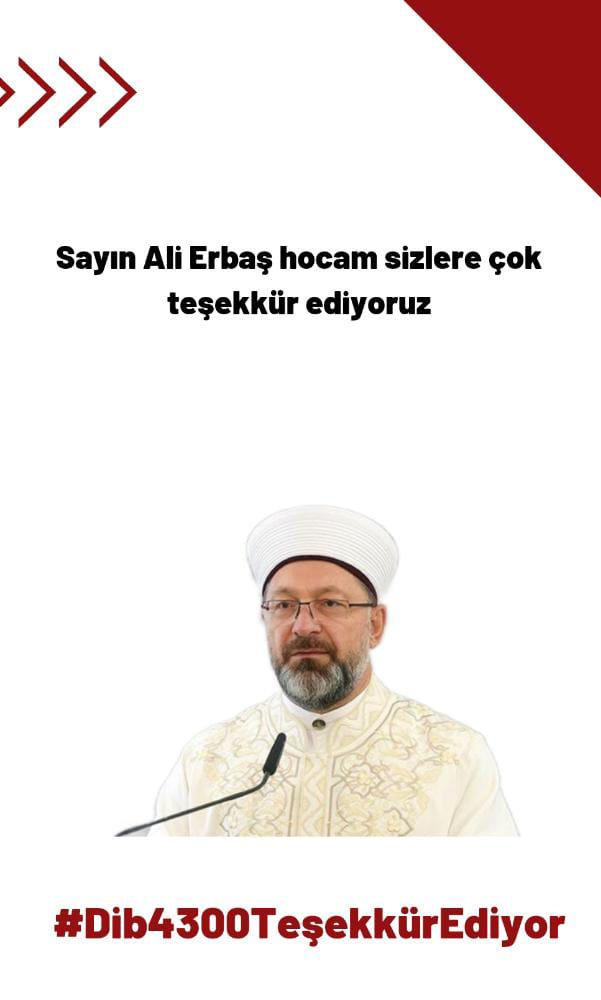 Hayatidumrul's tweet photo. @DIBAliErbas Allah'ım sizden razı olsun inşallah
#Dib4300TeşekkürEdiyor 
Dib4300 TeşekkürEdiyor https://t.co/B4cCEpmySk