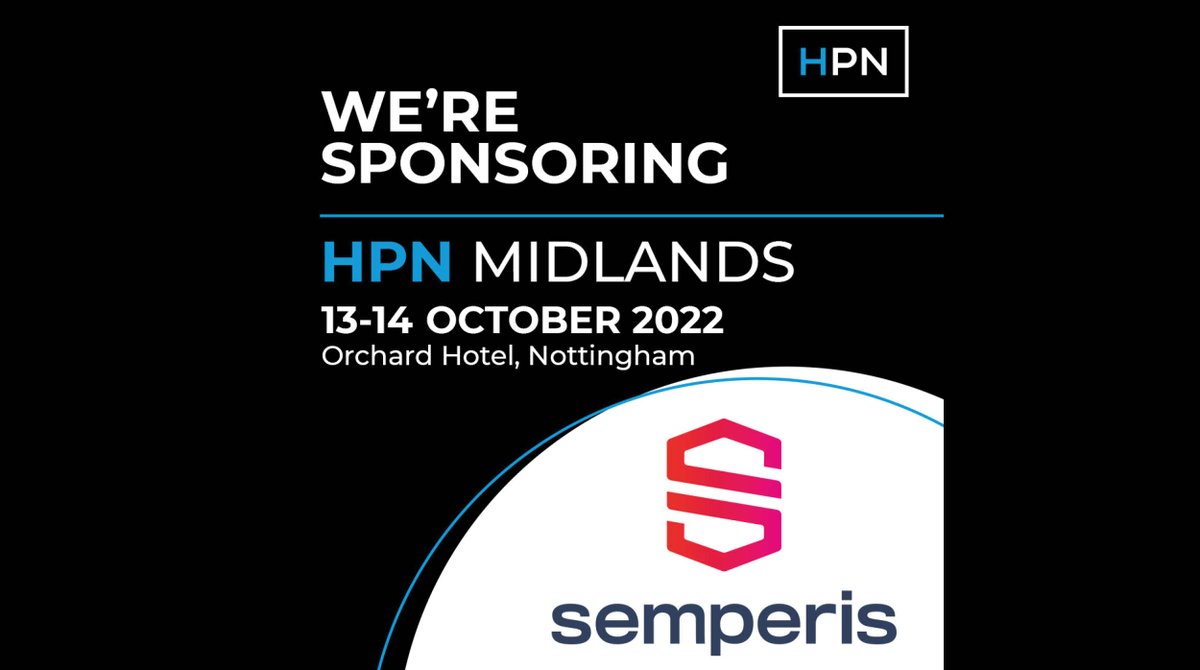 SemperisTech's tweet photo. We're proud to be sponsoring @HealthPartNet (HPN) Midlands in Nottingham, UK on October 13th and 14th. Find out more and register your interest here: https://t.co/f67CPHniVE 
#HPNMid https://t.co/aR0xZuSBOC