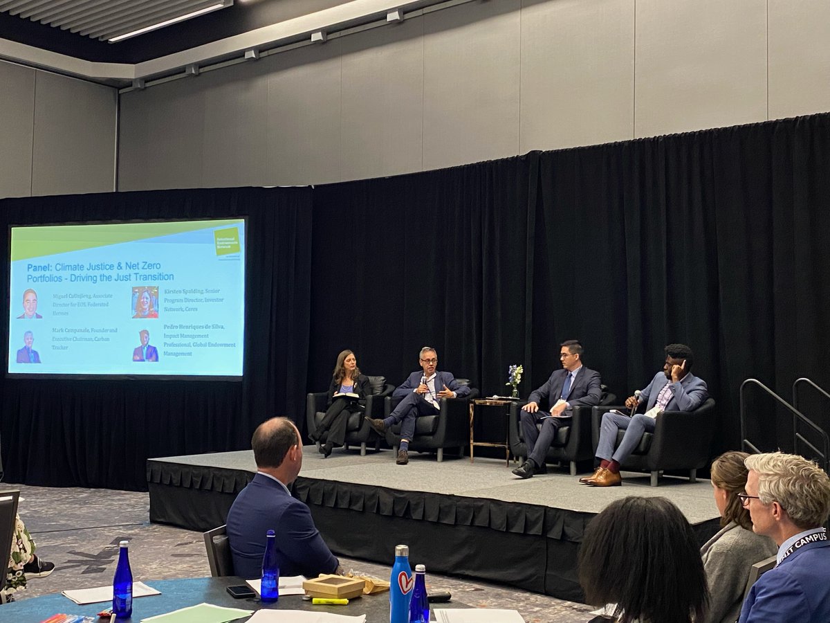 IntentEndowment's tweet photo. How does #climatejustice intersect with #netzero? Our conversation with Pedro Henriques da Silva, Miguel CuUnjieng, Mark Campanale + Kirsten Spalding explored the junction of these issues, including an analysis of how banks' #ESG strategies drive decarbonization. #committoclimate https://t.co/lJAUB0mcWW