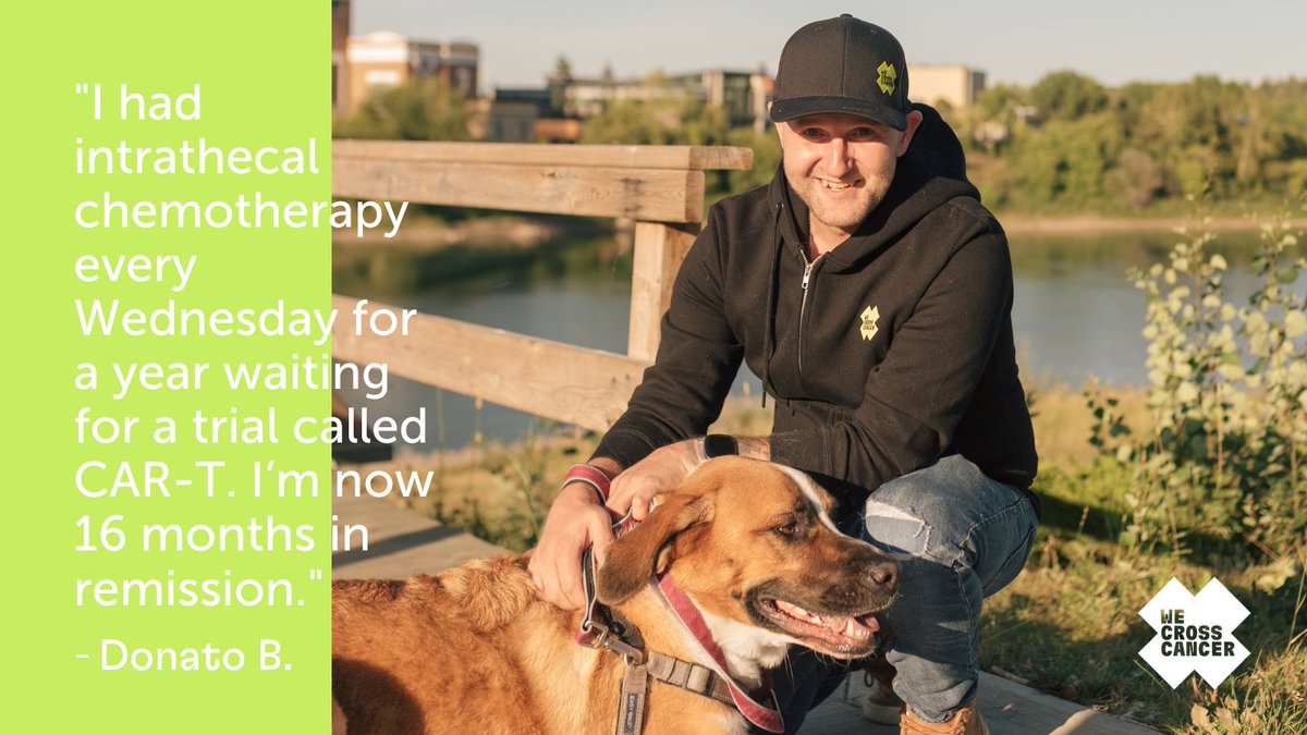 albertacancer's tweet photo. 100% of the proceeds from the We Cross Cancer collection will support the Cross Cancer Institute - allowing for more life-changing treatments to take place, like CAR-T Cell Therapy. This is what #WeCrossCancer means to Donato.
⁠ Shop today: https://t.co/L8RF4gYikb https://t.co/QzPhtjlrKj