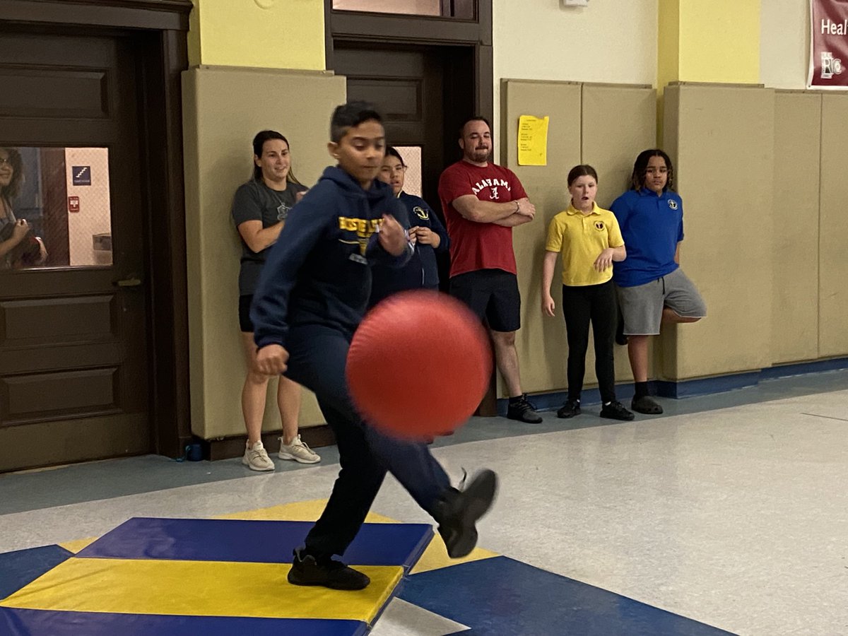 Just got to play scholar/staff kickball with the ⁦<a href="/BVPrep/">BlackstoneValleyPrep</a>⁩ 7th grade and that was a near miss! Whew! What I get for taking photos rather than playing my position! ⁦<a href="/MarielleEmet/">Marielle Emet</a>⁩ ⁦<a href="/kelseyjoycee/">Kelsey Joyce</a>⁩ ⁦<a href="/dodduri15/">Brianna Walker</a>⁩
