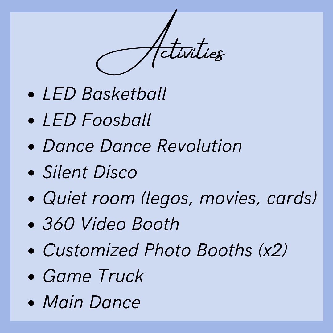 DVHS Homecoming is next friday October 1st, from 7-10 pm. Check out pictures on this post for more information. 
2nd slide: Dance Details
3rd slide: Free Food
4th slide: Activities