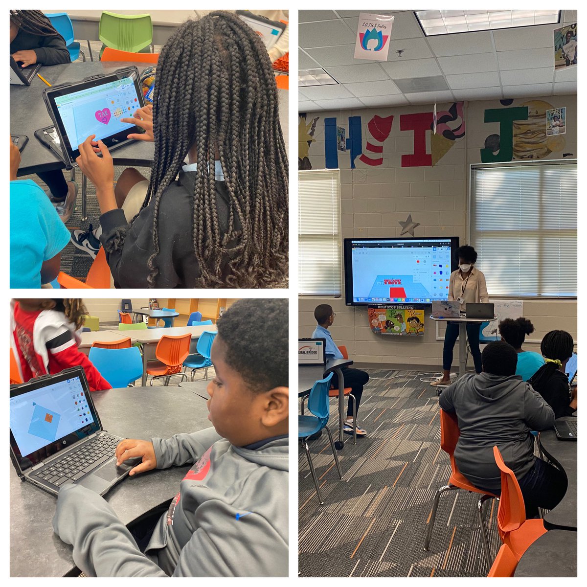 PerkMediaCenter's tweet photo. Thanks to @APSITKrystle for a great lesson on @tinkercad with my 5th graders this morning! Excited to see the finished products.

@APSPerkerson @APSMediaServ 

#3dprinting #tinkercad #STEAM #STEM https://t.co/OO62OKSE7z