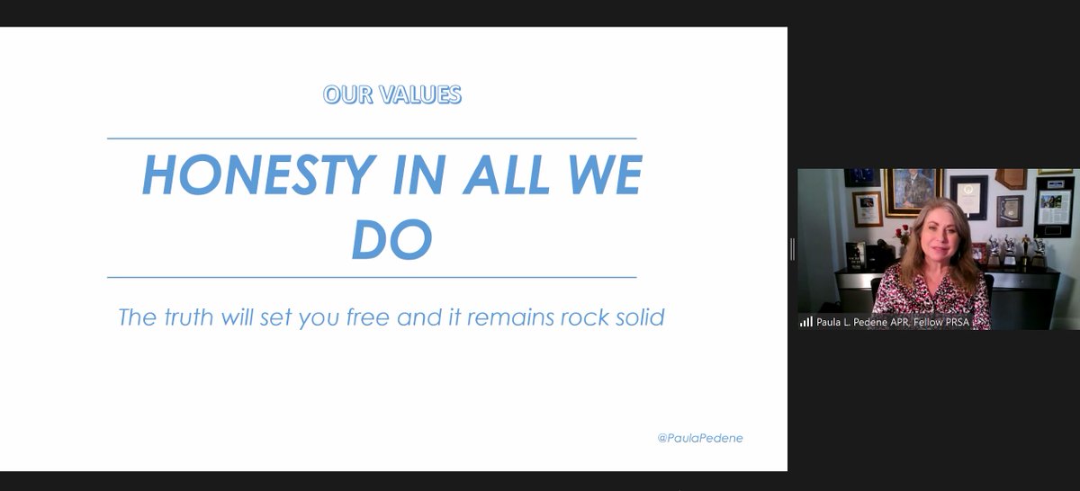 abril_verde_'s tweet photo. Thanks to @PaulaPedene for giving a remarkable talk at our @PRSAsandiego #PRSAethicsmonth event today! Such bravery, and a good reminder for us all to adhere to the @PRSA Code of Ethics, despite any negative outcomes that may await on the other side. #prsasdic #PRlife #ethics https://t.co/JTkLejn6X1