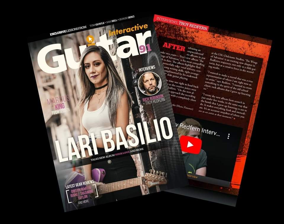 TroyRed7's tweet photo. ⚡ Guitar Interactive Magazine ⚡
Great to be featured in this months edition of Guitar Interactive Magazine!
Check out the full interview and Youtube video here -
https://t.co/sF8o9SDM1J
#troyredfern #guitarinteractive #thewingsofsalvation https://t.co/ysBZKM79BM