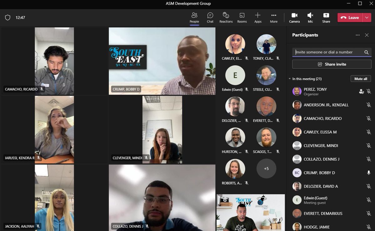 AntonioPerez_84's tweet photo. Biweekly ASM Development call! Happy to have our new DOS, Bobby Crump AKA Bobby Big Bucks hosting our call! Love working on development for the future leaders of AT&amp;T. @carawfields @SoutheastStates @theeastregion @ATT https://t.co/xcvshpQwxA