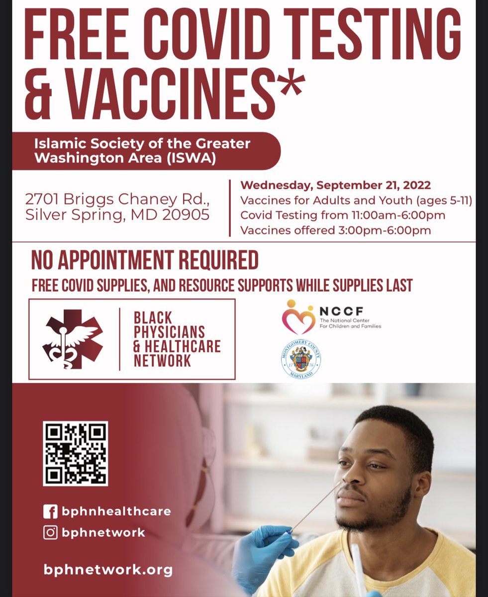 DcNido's tweet photo. FREE COVID TESTING, WEDNESDAY SEPTEMBER 21 https://t.co/n4ZSKbtTL1