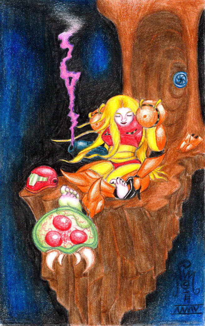 squid_lime's tweet photo. Samus Aran, of Super Metroid, taking a rest.
She never gets to sit down off her feet!

#samus #samusaran #Metroid
#supermetroid #metroidprime #MetroidDread #metroidvania #powersuit #variasuit #babymetroid #feet #foot #barefeet #barefoot #barefeets #toes #soles #solesworship https://t.co/l0PACEs8cw