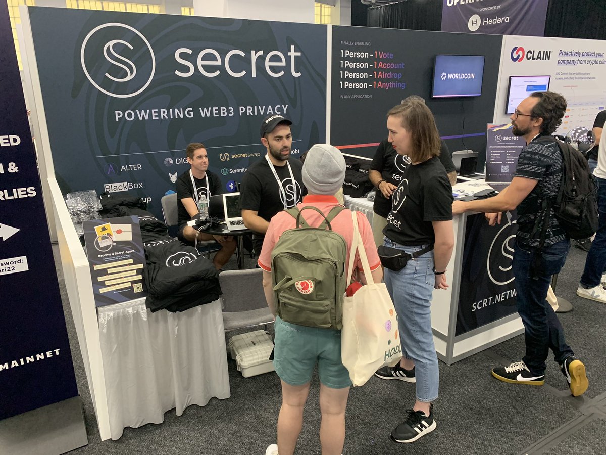 SecretNetwork's tweet photo. Day 2 of #Mainnet2022 is winding down, but we’re just getting started 💪

We still have two big days to go until we bid farewell to NYC, and head to #Cosmoverse in Colombia.

How are you enjoying the conference so far? Let us know!

$SCRT #MainnetSCRT #CosmoverseSCRT https://t.co/eiobBaqM9R