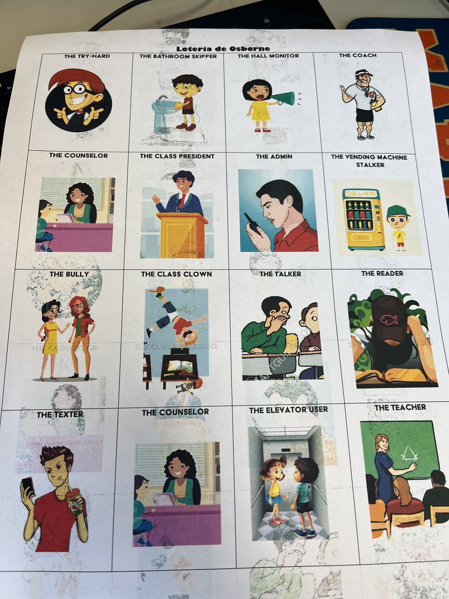 FblaOsborne's tweet photo. Celebrating @georgiafbla Spirit Week today with “Loteria de Osborne”!! Prizes include tickets to the @ngstatefair. #fblaspiritweek. @rlosbornehs https://t.co/w5hYv8FX1p