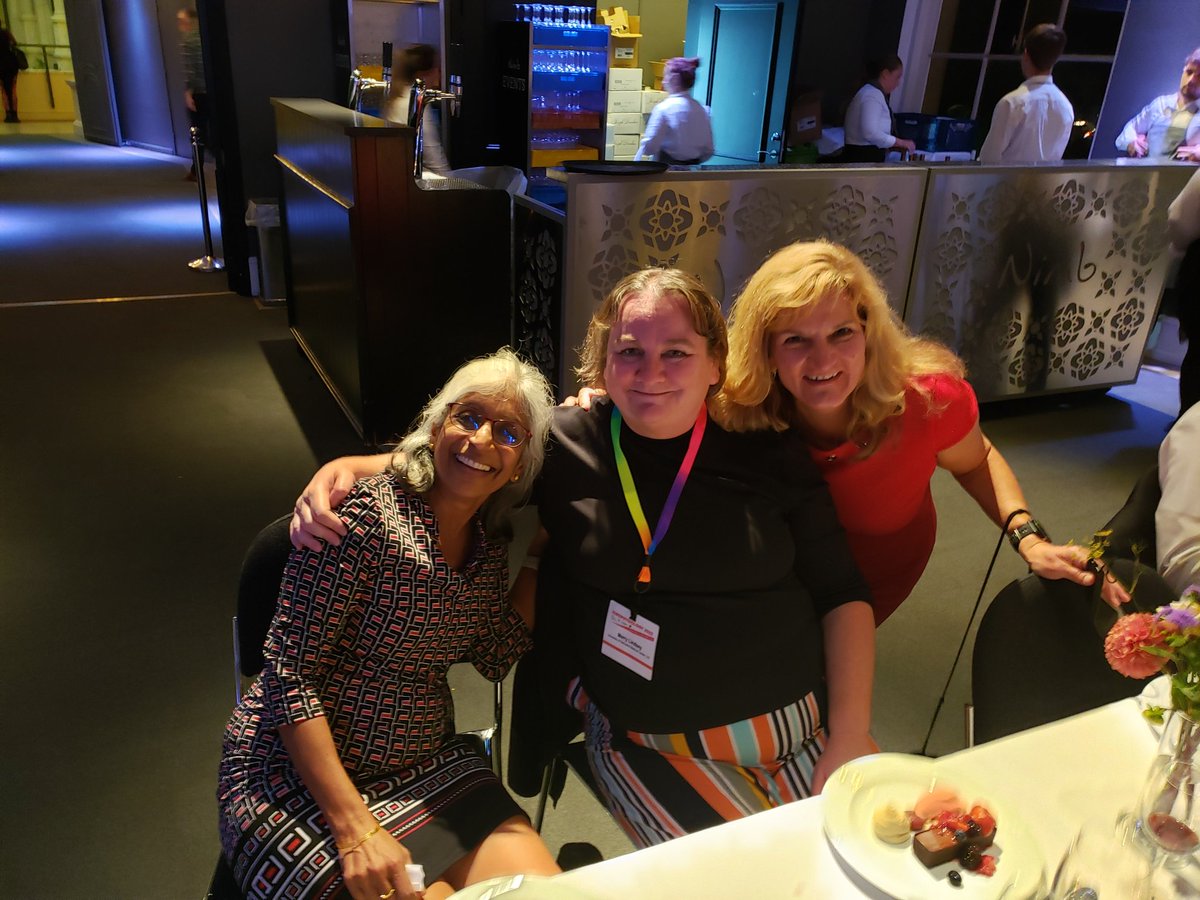 BSCIProf's tweet photo. So nice to spend time talking about the #CenterforPhysiologyEd with Merry Lindsay and Chaya Gopalan at #Europhysiology2022 #APSTeaching https://t.co/QSARegwEts