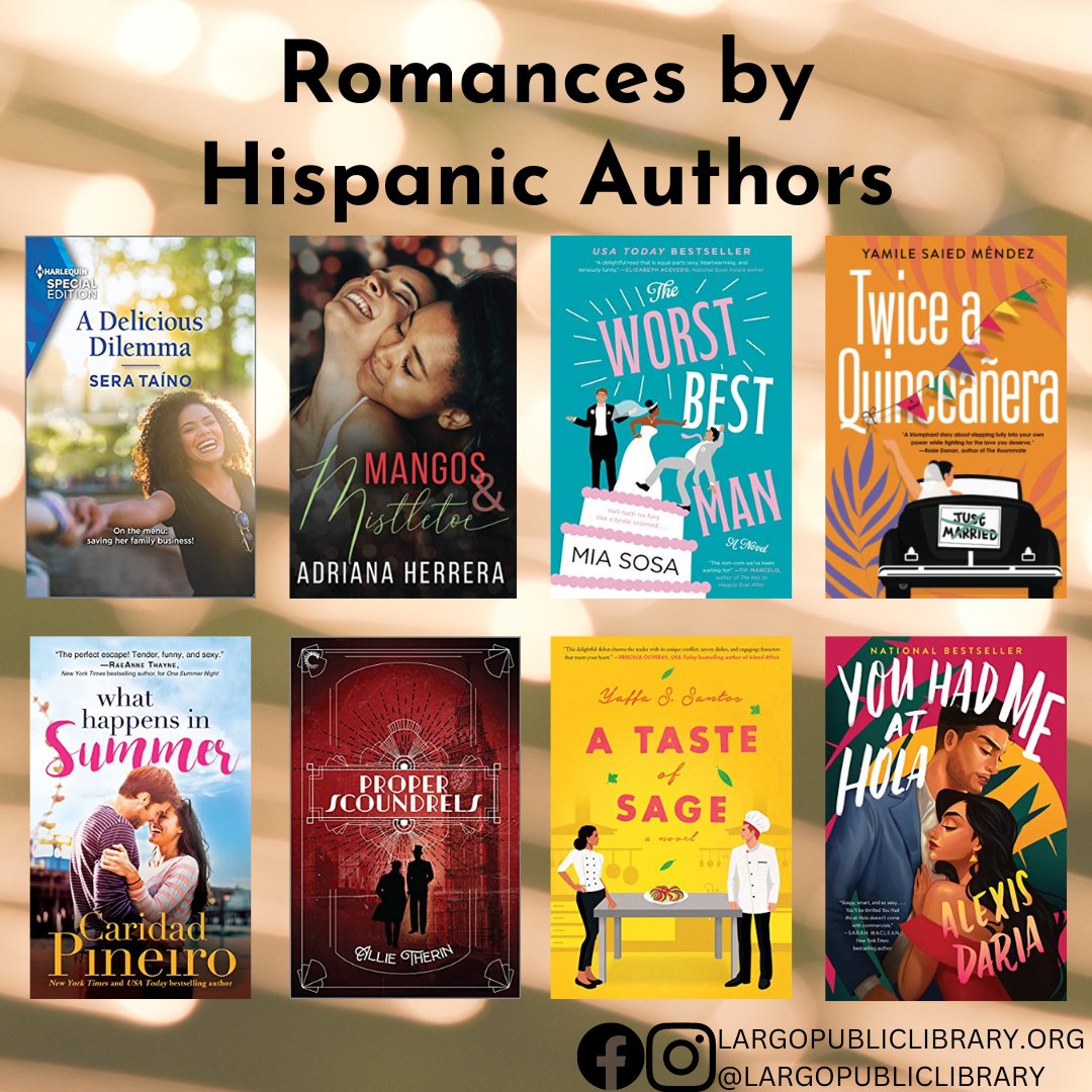 Looking for a fun read? Check out one of these Romances by a Hispanic Author!

<a href="/serataino/">Sera Taíno's A Summer to Start Over (4/2025 🏖)</a> <a href="/ladrianaherrera/">Adriana Herrera</a> @miasosaromance <a href="/YamileSMendez/">Yamile ⭐️⭐️⭐️🇦🇷</a> #CaridadPiñeiro <a href="/SourcebooksCasa/">Sourcebooks Casablanca</a> @allie_therin @yaffa_santos @alexisdaria
