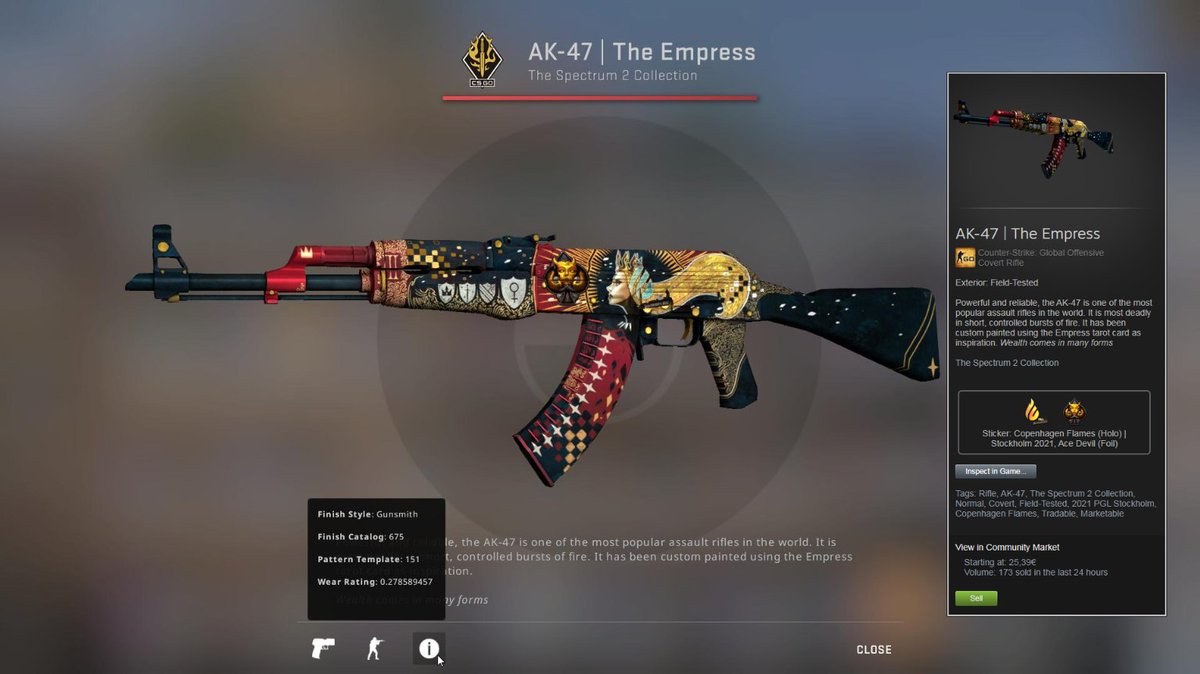 Howdy! I'm giving away an AK-47 | The Empress (FT) to one lucky follower! to enter the giveaway :

Follow me! 💜
Retweet this tweet! 🔁
Tag a friend you think might want this! (not required) 🤼

Rolling winner in about 48 hours! Goodluck!🍀