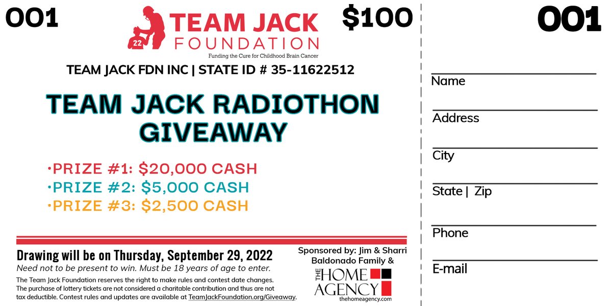 💯👊🏻RT @TeamJack: WIN $20,000, $5,000 or $2,500! Our Cash Giveaway drawing is next Thursday! Tix are $100 each! hubs.la/Q01n0yLn0 #fundthecure #wincash Hey, @GitRDoneLarry can you RT? 👊