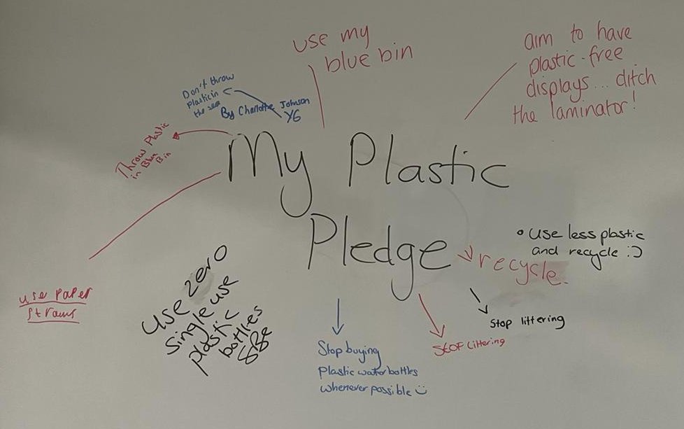 SerlbyPark's tweet photo. #myplasticpledge created by our Y5 and Y6 students and their carers tonight at our Open Evening. Thank you for visiting us! #FutureGeographers #FutureGreens https://t.co/WjYouvASjQ