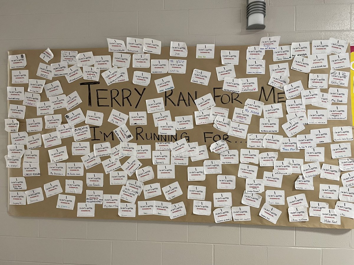 NMSHanover's tweet photo. We held our Terry Fox Run today! It was powerful to see all the reasons we run! #NMScares Thanks to all who participated &amp; donated! https://t.co/1bciE78Mfk