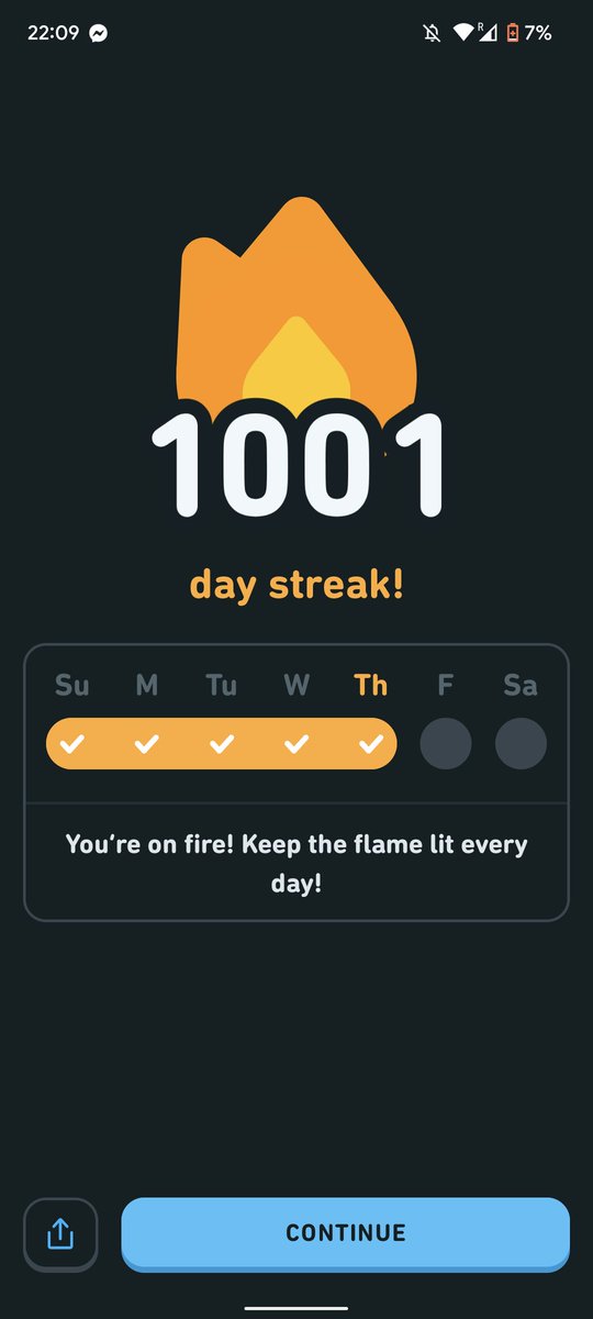 Missed the big 1-0-0-0 yesterday because the app crashed (typical) but this number is just as satisfying, who doesn't love a palindrome. (Still not fluent in any language but have learned some fun facts along the way)