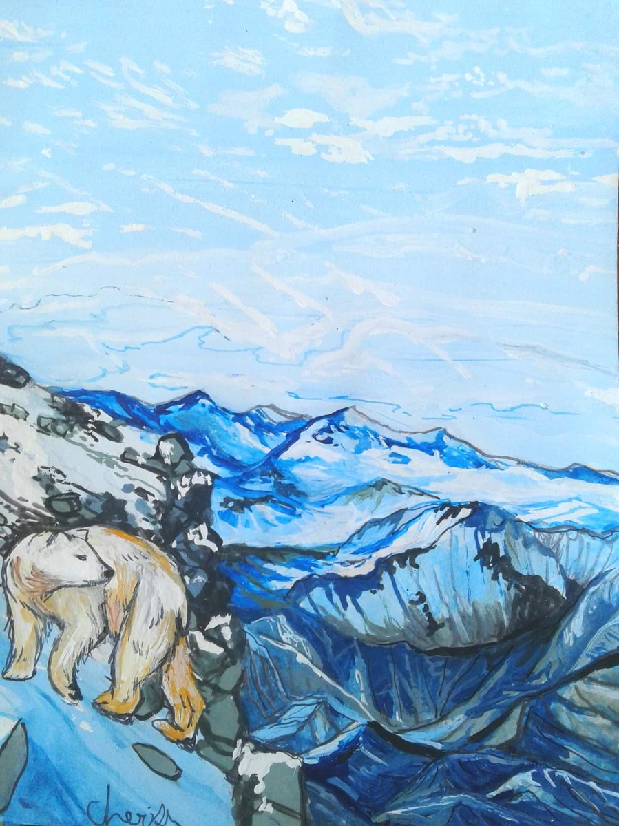 HeavensArt3's tweet photo. #rititbot #animalart #paintings #bear #mountains https://t.co/mPB674YNTj