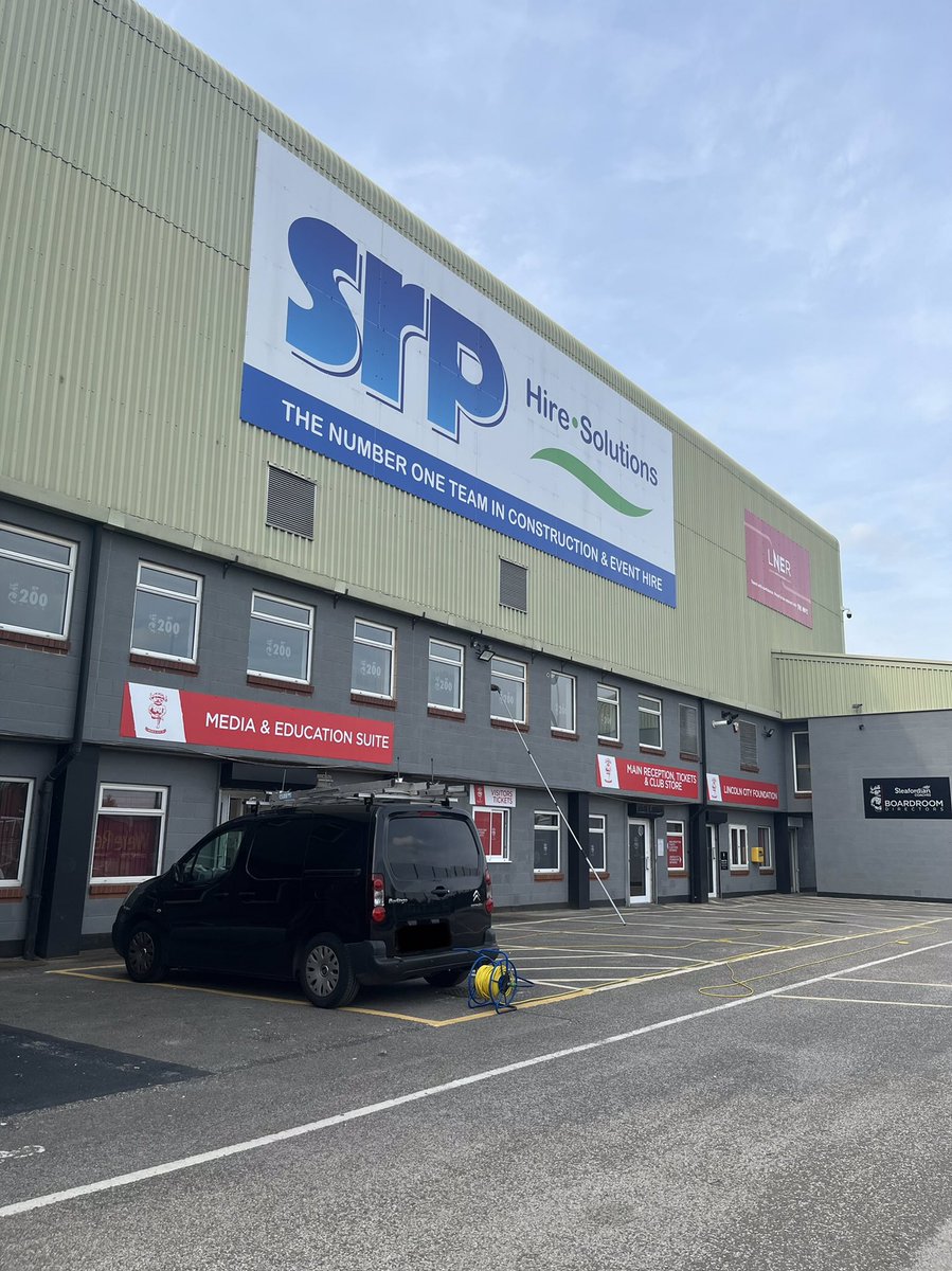 This afternoon spent at Sincil Bank cleaning the SRP stand windows 🏟
