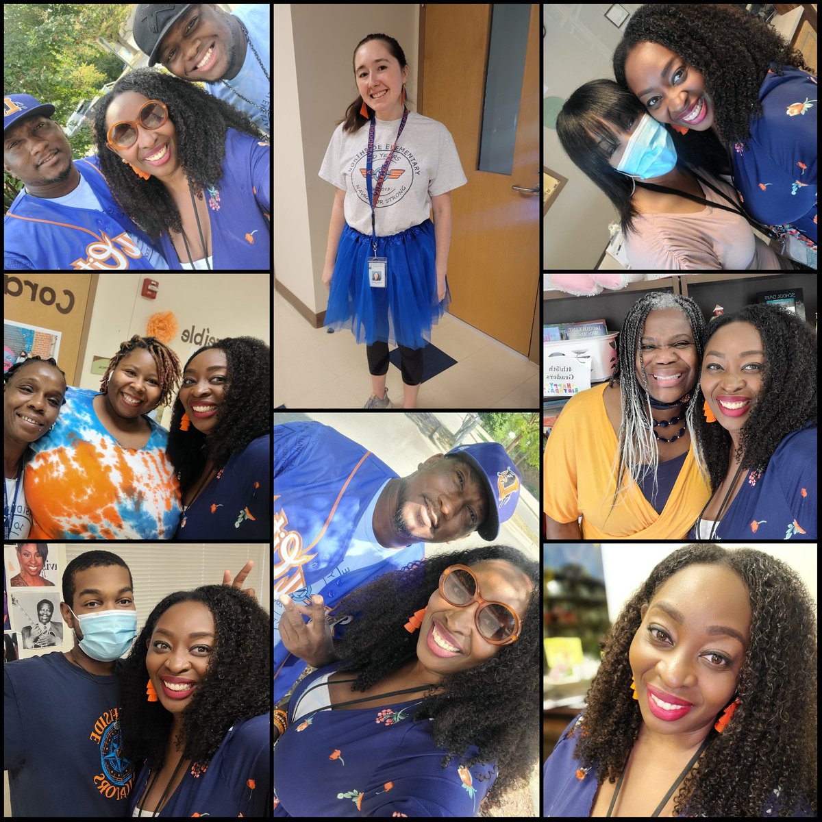 NESAPKJones's tweet photo. It's #StartWithHelloWeek and @NorthsideES is showing our support with Spirit Week! Day 4: Today is NES school colors / Trusted Adult Day! We are a Navigator Family, and we look out for one another! 🧭#SandyHookPromise @chccs #APKlife🧡💙🧡 #NavigatorNation https://t.co/UEW4JB5W9P