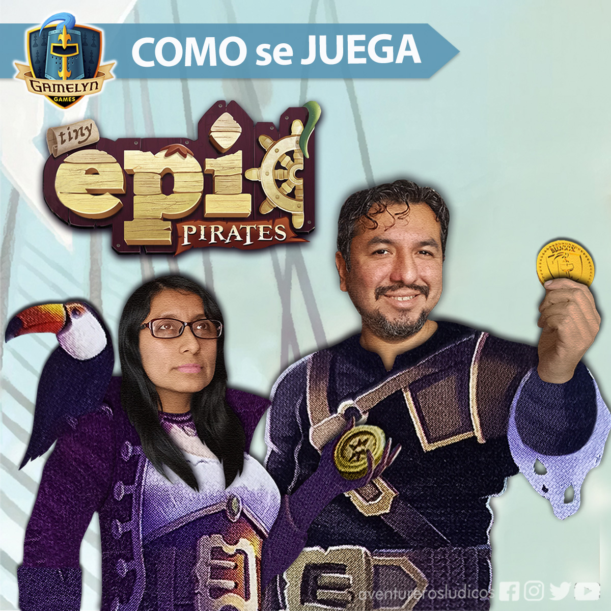 ALudicos's tweet photo. Estás al mando de tu barco pirata, para conseguir riquezas y lograr enterrar tus cofres de tesoros.
#TINYEPICPIRATES☠️
👥: 1-4
⏳: 30-60 min
👨‍👦: 14 años a +
💡 : Scott Almes
📄: @Gamelyn_Games 
✅MIRA el vídeo AQUÍ: https://t.co/7kbmaexcHe

#aventurerosludicos #mediosludicosperu https://t.co/daUIMSAZfN