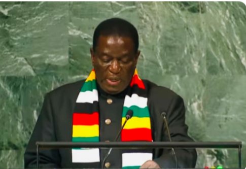 WashingtonMawi5's tweet photo. Upon addressing a full house at the UNGA in New York today,the Head of State and Government and the Commander-in-Chief of the Zimbabwe Defence Forces President ED Mnangagwa said,"Zimbabwe is making notable socioeconomic progress despite sanctions.
#EDWORKS https://t.co/atKT16kXDU