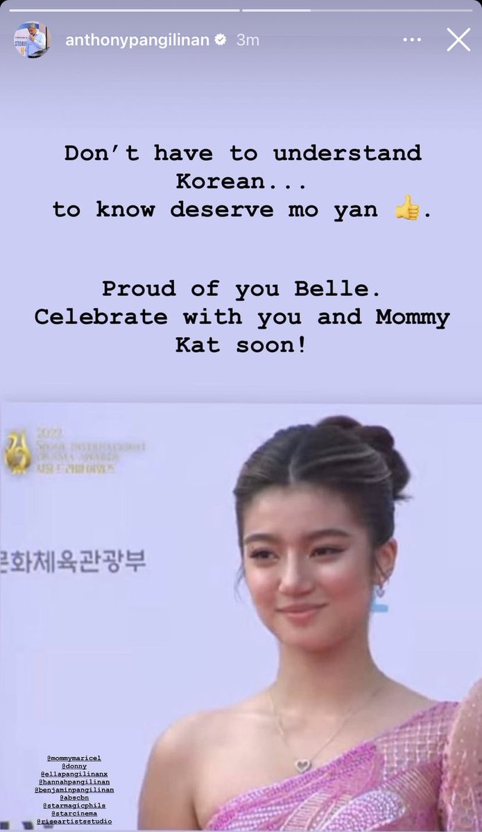 DonBelleOFC's tweet photo. Donny's parents, Tito Anthony and Tita Maricel, congratulated Belle on her Outstanding Asian Star award 🥺❤️

#DonnyPangilinan | #BelleMariano 
#DonBelle | #DONBELLEmpire https://t.co/e5s7HiJnVX
