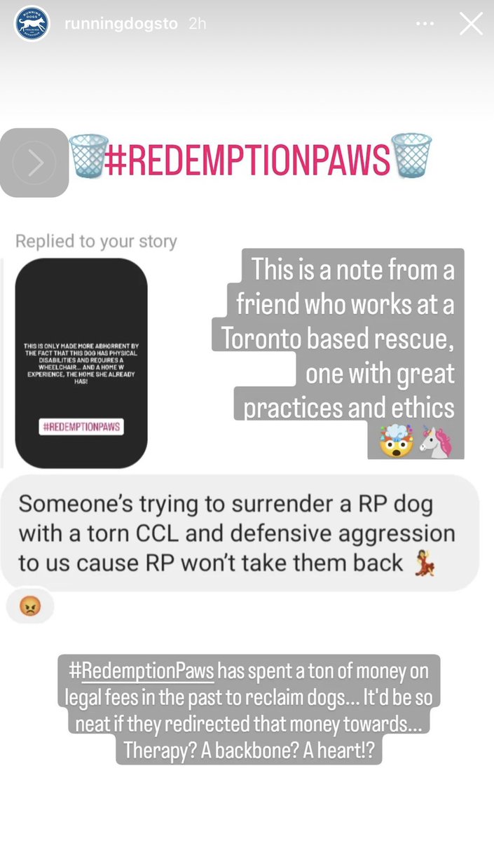 thesallyarmy's tweet photo. Hey @RedemptionPaws - got anything to say about this!? I’m not an online bully. Im@a whistleblower about your unethical practices. It’s not one human/dog - it’s hundreds of us. https://t.co/kOTQJwhop4