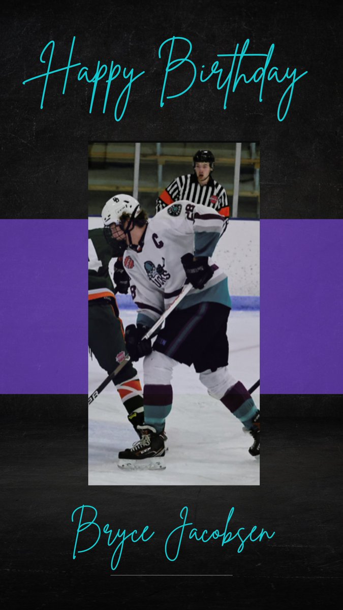The Dells Ducks would like to Wish A Happy Birthday to Our Captain, Bryce Jacobsen!!!